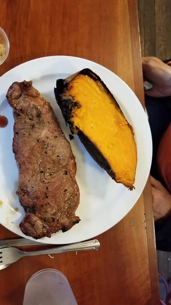 New York Strip Steak and Sweet Potato